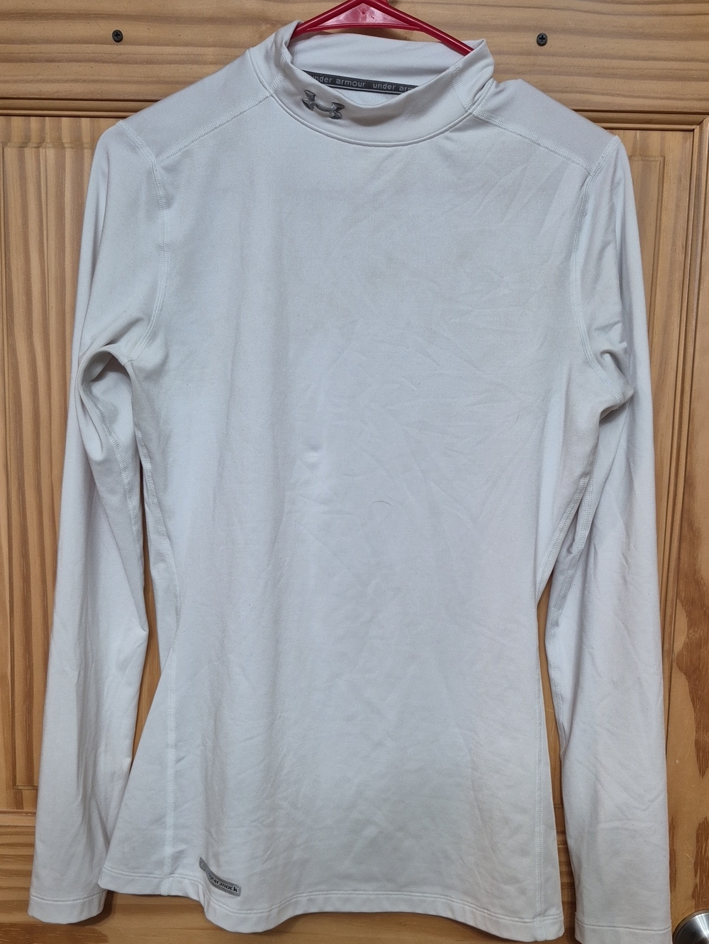 Under Armour ColdGear Mock Neck Long Sleeve Top White Women's Medium
